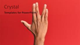  Presentation with hispanic culture - Slide deck consisting of hand-of-hispanic-man-over background and a red colored foreground