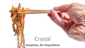  Presentation with thai - Presentation theme consisting of hand-of-man-holding-thai background and a white colored foreground