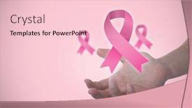  Presentation with hold hand - Beautiful presentation theme featuring hand of man pretending to hold an invisible object against pink background backdrop and a lemonade colored foreground