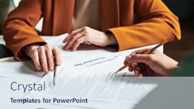  Presentation with foreign - PPT theme with hand-of-mature-teacher background and a sky blue colored foreground