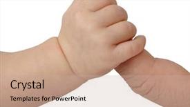  Presentation with new path - Beautiful presentation theme featuring hand of new born baby backdrop and a coral colored foreground
