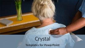  Presentation with patient - PPT layouts having hand of nurse examining patient background and a  colored foreground