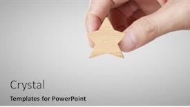  Presentation with business experience - Beautiful presentation theme featuring hand-of-putting-increase-wood backdrop and a light gray colored foreground