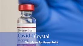  Presentation with latex gloves - Beautiful slide set featuring hand-of-scientist-doctor-nurse backdrop and a teal colored foreground