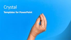  Presentation with movement - Slide set having hand-of-senior-hispanic-man background and a light gray colored foreground