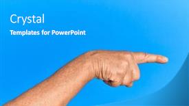  Presentation with choice - Cool new PPT theme with hand-of-senior-hispanic-man backdrop and a light gray colored foreground