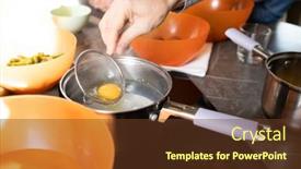  Presentation with metallic - Theme featuring hand-of-senior-man-taking background and a tawny brown colored foreground