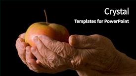  Presentation with black hand - Slides consisting of apple in a hand background and a black colored foreground