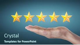  Presentation with evaluation - Beautiful theme featuring hand-of-touching-rise backdrop and a ocean colored foreground