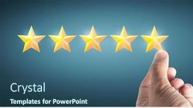  Presentation with classification - Theme consisting of hand-of-touching-rise background and a ocean colored foreground