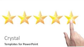  Presentation with classification - Beautiful slide set featuring hand-of-touching-rise backdrop and a white colored foreground