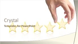  Presentation with classification - PPT theme featuring hand-of-touching-rise background and a cream colored foreground