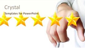  Presentation with classification - Beautiful presentation theme featuring hand-of-touching-rise backdrop and a cream colored foreground