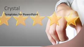  Presentation with classification - Slide deck consisting of hand-of-touching-rise background and a soft green colored foreground