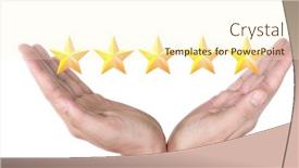  Presentation with classification - Beautiful presentation theme featuring hand-of-touching-rise backdrop and a cream colored foreground