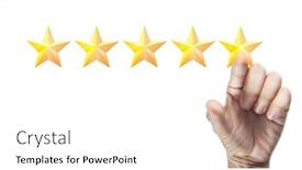  Presentation with classification - Presentation with hand-of-touching-rise background and a white colored foreground