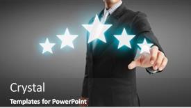  Presentation with classification - Slide set enhanced with hand-of-touching-rise background and a dark gray colored foreground