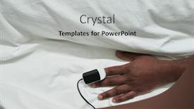  Presentation with african american patient - Theme enhanced with hand-of-young-african-american background and a light gray colored foreground