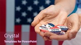  Presentation with stars stripes - Amazing presentation design having hand-of-young-contemporary-chambermaid backdrop and a violet colored foreground