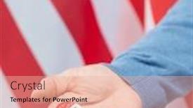  Presentation with stars stripes - Slide set having hand-of-young-contemporary-manager background and a lemonade colored foreground