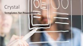  Presentation with developer - Amazing PPT layouts having hand-of-young-female-developer backdrop and a soft green colored foreground