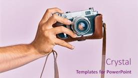  Presentation with vintage - PPT theme consisting of hand-of-young-hispanic-man background and a lemonade colored foreground