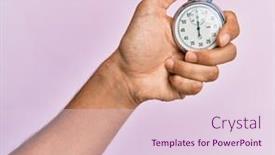  Presentation with pink - Slide deck enhanced with hand-of-young-hispanic-man background and a lemonade colored foreground