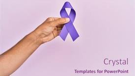  Presentation with pink ribbon - Audience pleasing slides consisting of hand-of-young-hispanic-man backdrop and a lemonade colored foreground