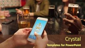  Presentation with taxi - Presentation theme enhanced with hand-of-young-woman background and a tawny brown colored foreground