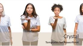  Presentation with chinese american - PPT theme with hand on air being love background and a soft green colored foreground