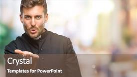  Presentation with christian love - Cool new presentation theme with hand on air being love backdrop and a violet colored foreground