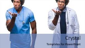  Presentation with hand surgeon - Presentation featuring hand on air being love background and a teal colored foreground