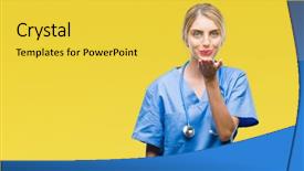  Presentation with hand surgeon - Cool new presentation theme with hand on air being love backdrop and a yellow colored foreground