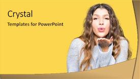  Presentation with winter - Audience pleasing presentation design consisting of hand on air being love backdrop and a yellow colored foreground