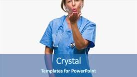  Presentation with nurse - Beautiful slides featuring hand on air being love backdrop and a  colored foreground