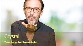  Presentation with catholic faith - Theme with hand on air being love background and a tawny brown colored foreground