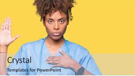  Presentation with african american couples on the mountaintop - Slides enhanced with hand on chest and open background and a light blue colored foreground