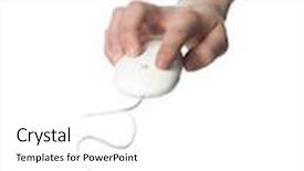  Presentation with hand shake computer - Theme with skid steer - hand on computer mouse background and a white colored foreground