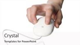  Presentation with computer - Colorful PPT layouts enhanced with skid steer - hand on computer mouse backdrop and a white colored foreground