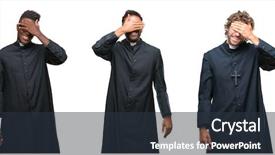  Presentation with christian - Audience pleasing presentation consisting of hand on face covering eye backdrop and a  colored foreground