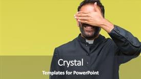  Presentation with catholic ucharist worship - Cool new presentation theme with hand on face covering eye backdrop and a dark gray colored foreground