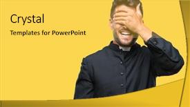  Presentation with palm sunday christian catholic - Audience pleasing theme consisting of hand on face covering eye backdrop and a yellow colored foreground