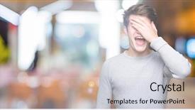  Presentation with winter - Amazing presentation theme having hand on face covering eyes backdrop and a  colored foreground