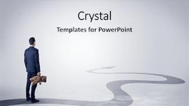  Presentation with lead - Slides featuring hand on the direct way background and a light gray colored foreground