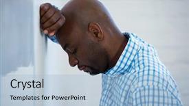  Presentation with upset - Presentation theme with hand on the forehead lean background and a  colored foreground