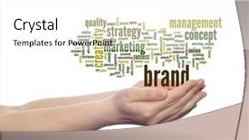  Presentation with business value - Beautiful presentation design featuring hand on white background metaphor backdrop and a  colored foreground