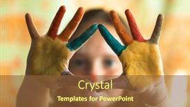  Presentation with blur - Presentation design with hand-painted-close-up background and a tawny brown colored foreground