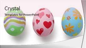  Presentation with easter - PPT theme enhanced with hand painted easter eggs background and a lemonade colored foreground