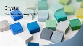  Presentation with multi - Theme featuring hand painted multi colored wooden background and a light blue colored foreground