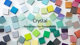  Presentation with color blocks - Audience pleasing presentation theme consisting of hand painted multi colored wooden backdrop and a light blue colored foreground